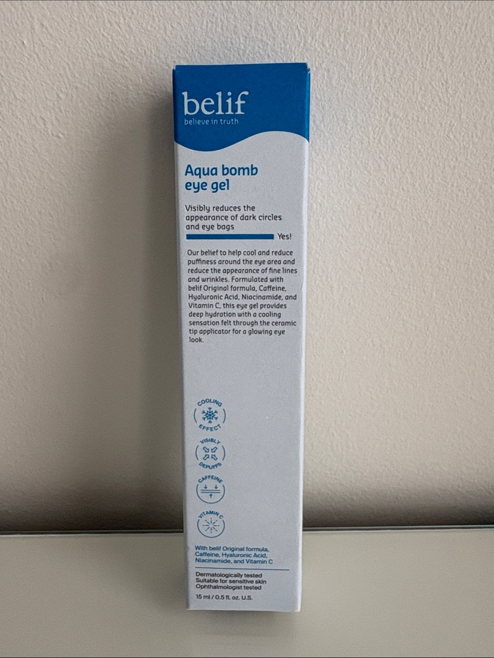$15💕 BELIF Aqua Bomb Depuffing Eye Gel with Caffeine + Hyaluronic Acid